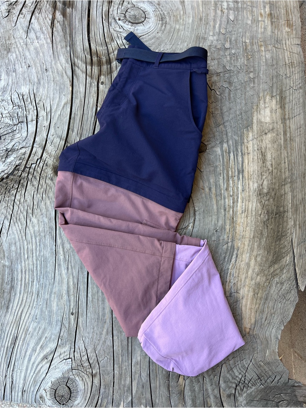 Outdoor Voices Women's RecTrek Zip-off Pants Colorblock - Navy, Mauve & Lilac
